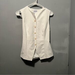 SNDYS Women's White Vest